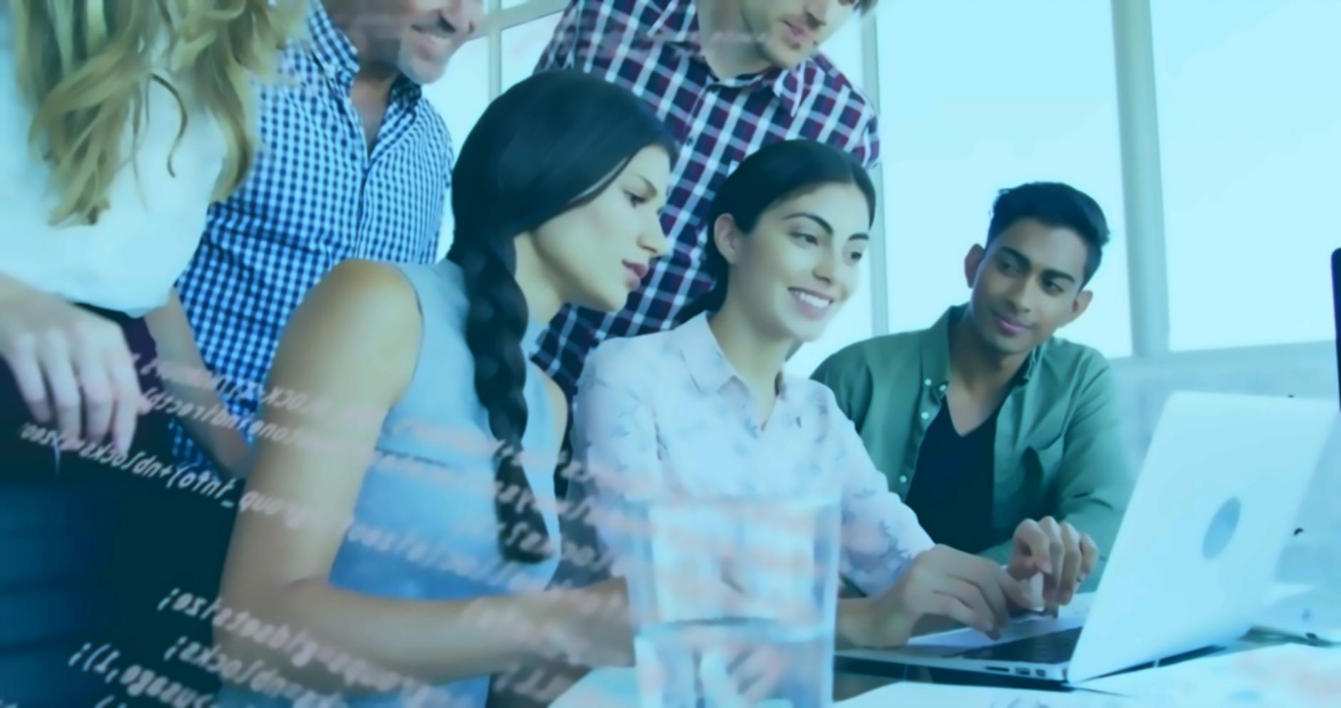 Immersive Metaverse-Umgebung mit futuristischen digitalen Strukturen